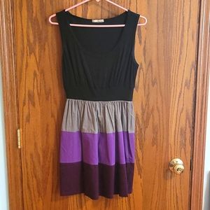 Purple and black dress